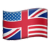 British flag and US flag