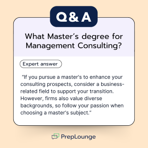 Master degree management consulting