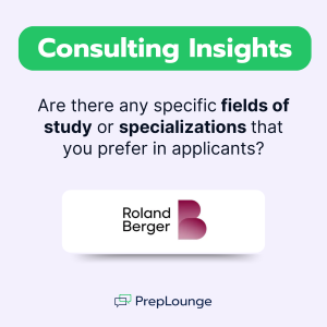 Roland Berger: Fields of Study