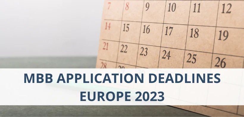 MBB Application Deadlines Europe 2023